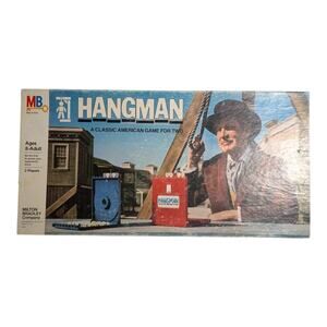 Vtg 1976 Milton Bradley Hangman 2 Player Family Spelling Board Game Complete